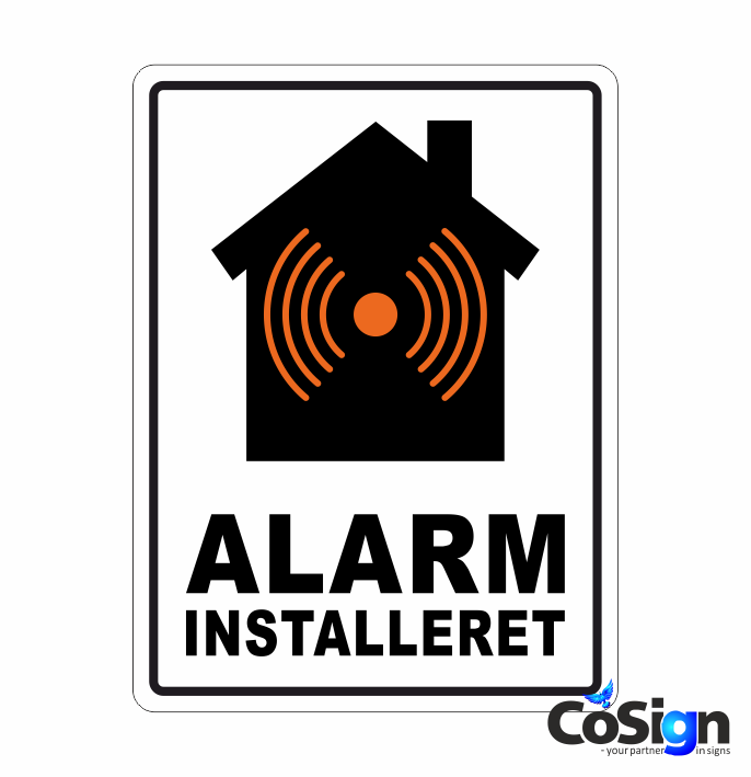Alarm klistermærke AL6 - Cosign - UDVALG