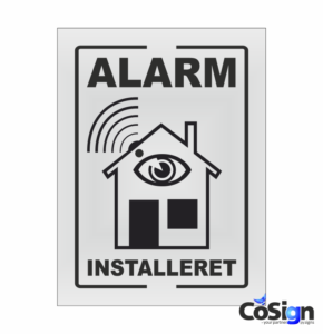 AL1-Reflex HVID Alarm installeret skilt