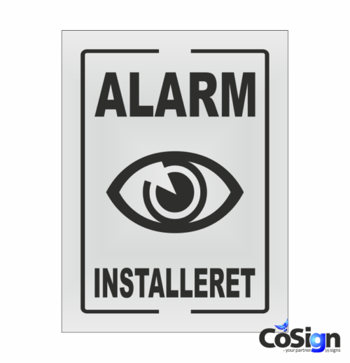 AL2-Reflex Alarm installeret skilt
