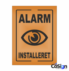 AL2-Reflex Alarm installeret skilt