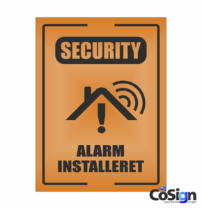 AL51-Reflex ORANGE security Alarm skilt