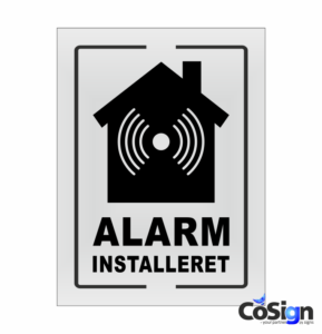 AL6-Reflex HVID Alarm installeret skilt