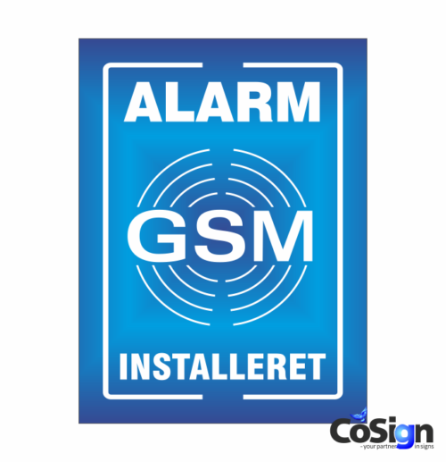 GSM39-Reflex BLÅ GSM Alarm skilt
