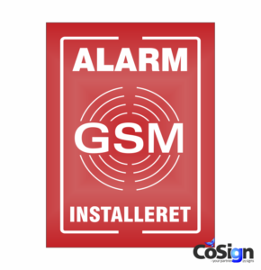 GSM39-Reflex RØD GSM Alarm skilt