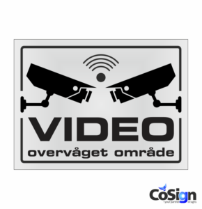 VI5-Reflex HVID Videoovervågning skilt